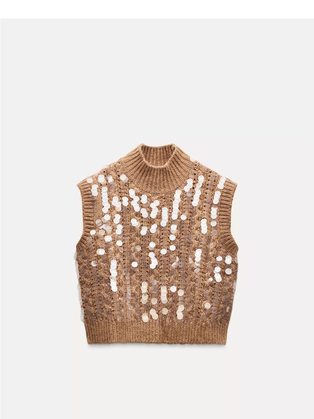 Zara Sequin Knit Vest